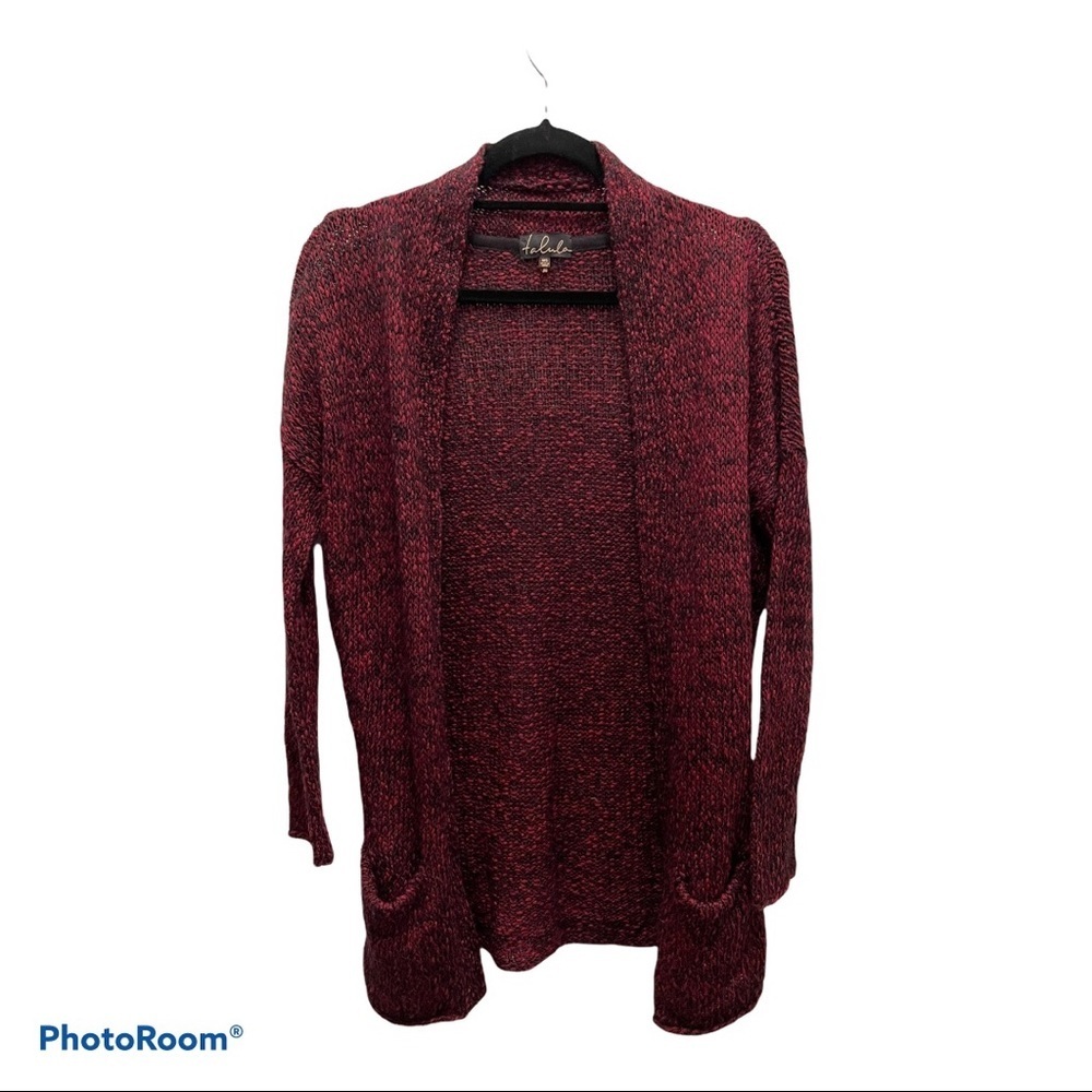 Talula | Burgundy Merle Open Cardigan